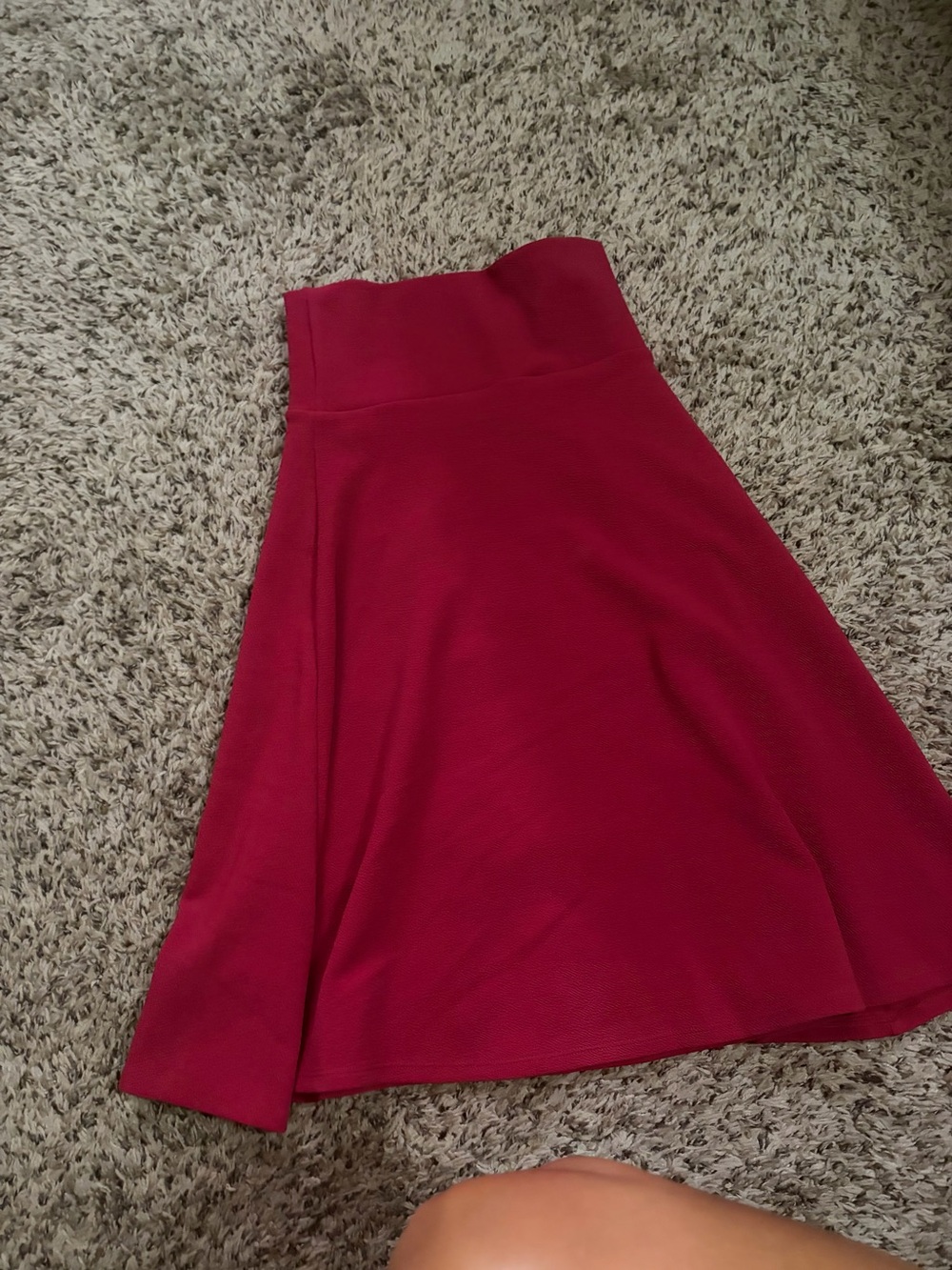 Women's a Line Skirt in Berry Red
